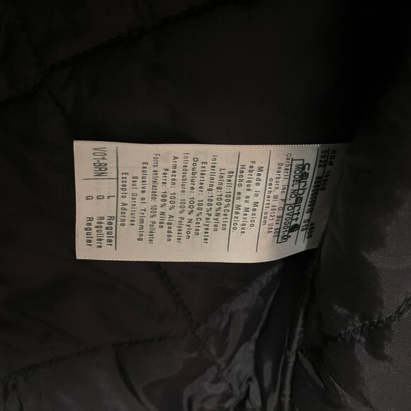 Carhartt Branded Relaxed Fit Men's Brown Work Wear Full Zip Vest - Picture 9 of 9